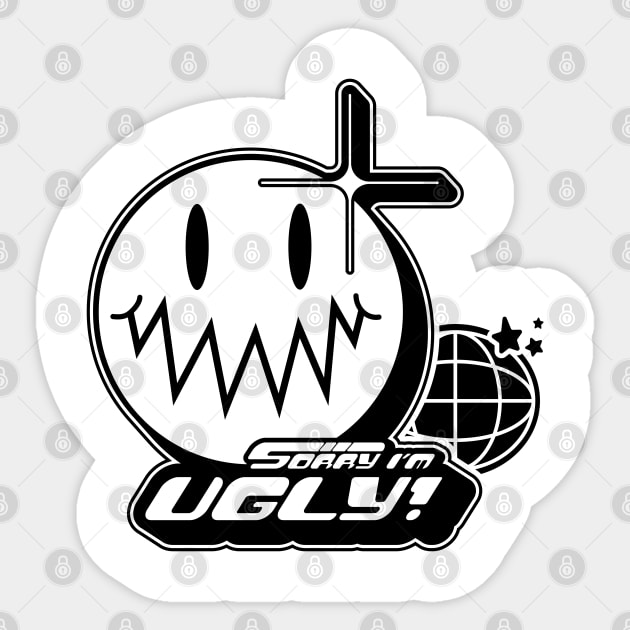 Sorry I'm ugly Y2k Sticker by Saving Worlds and Stuff